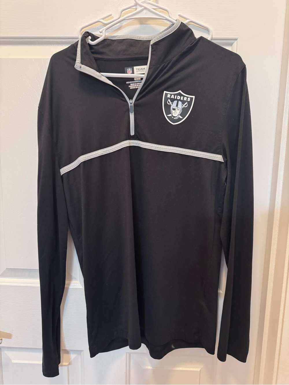NFL Black and Gray Team Apparel Quarter-Zip Pullover